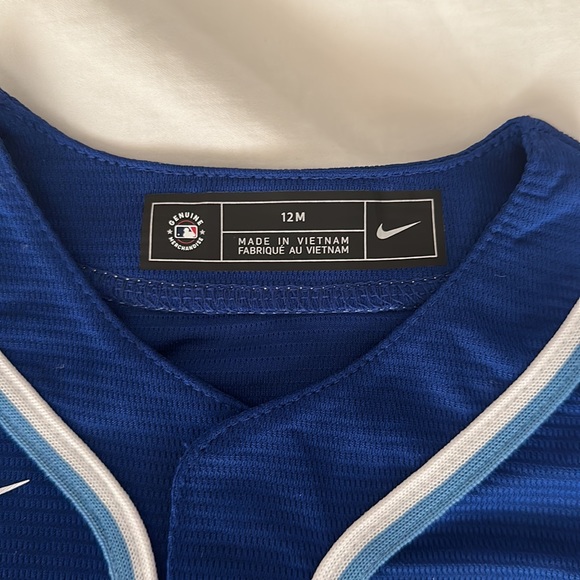 NWT genuine NIKE KANSAS CITY ROYALS BABY BLUE ROMPER JERSEY BASEBALL JERSEY - Picture 5 of 9